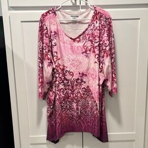 Catherines Pink and Purple Patterned Tunic